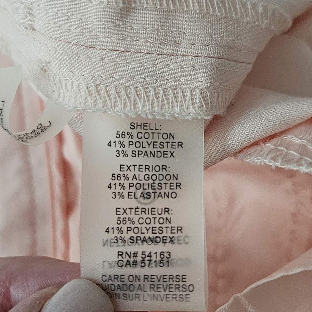 KARL LAGERFELD PARIS Blush Pink Cropped Trousers | SZ 6 - Picture 11 of 11